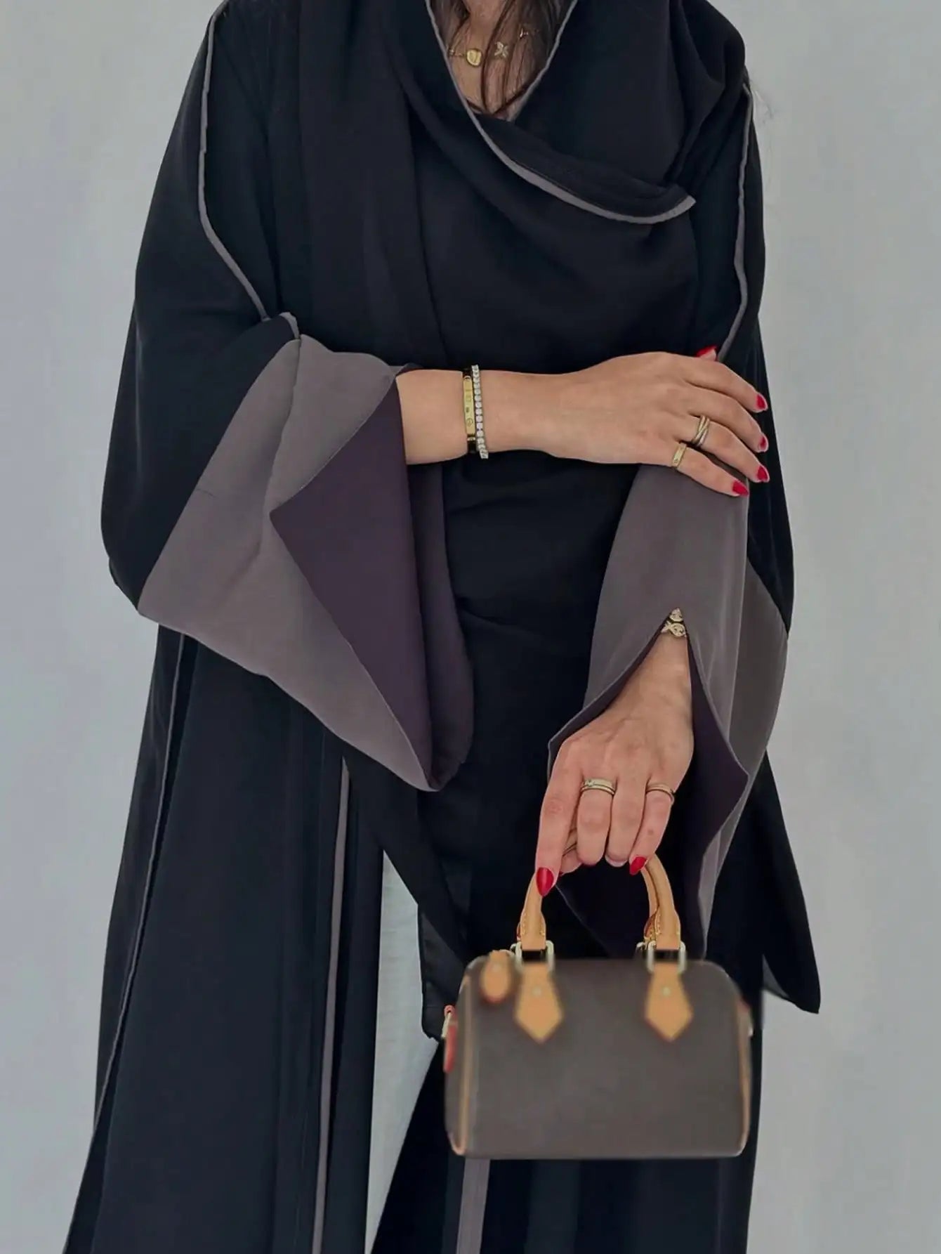 Elegant Open Front Abaya