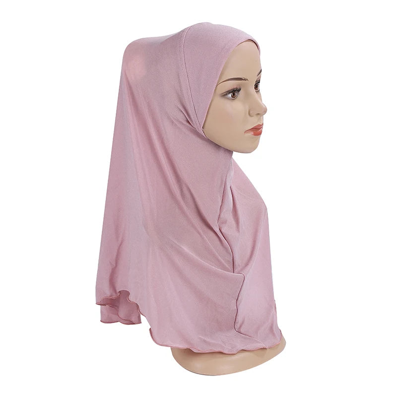 Girls’ Pull-On Amira Hijab Hat – Soft & Comfortable