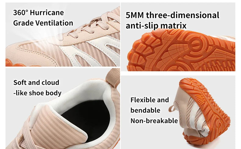 2026 Men's And Women's Toe Shoes Multifunctional Soft Sole Wide Last Shoes Walking Shoes Breathable Barefoot Casual Sports Shoes