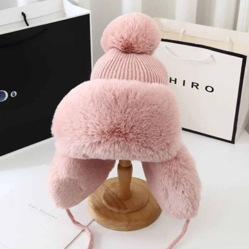 Women's Cozy Faux Fur Trapper Hat