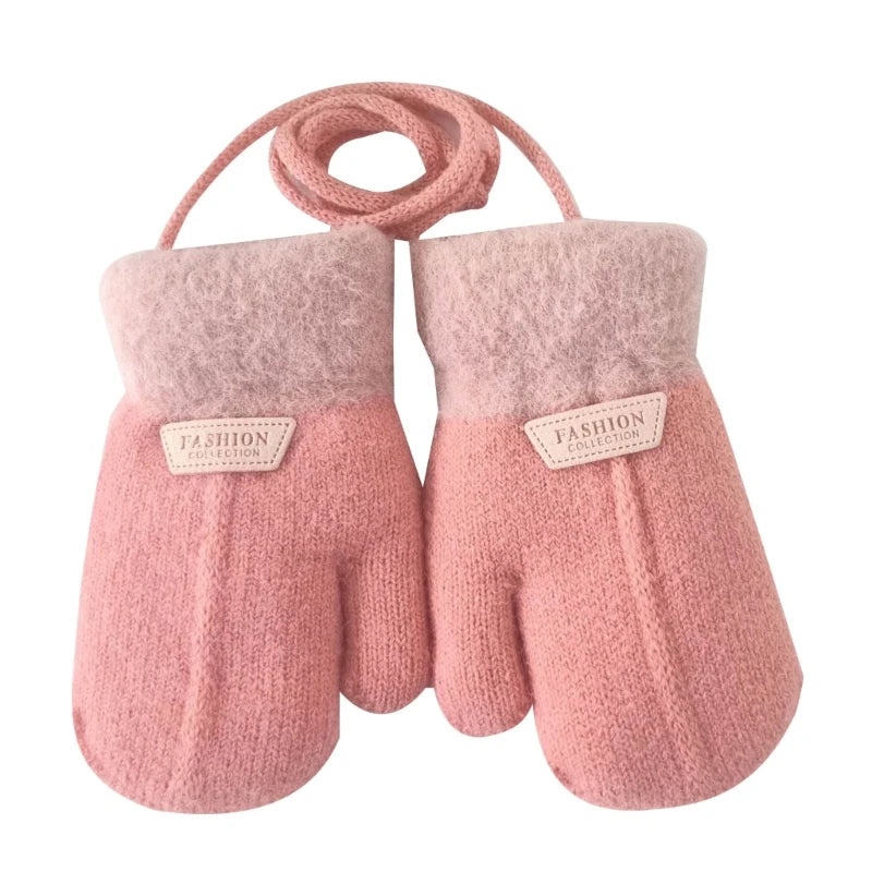 Universal Gloves Knitting Mittens Baby Mittens Toddler Thickened Winter Gloves Dropshipping