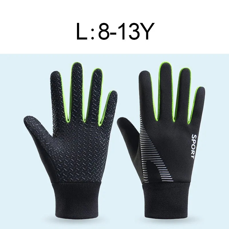 1 Pair Kids Winter Warm Sports Thermal Gloves Cold Weather Water-Resistant Anti-slip Children Mittens 5-13 Years Boys Girls