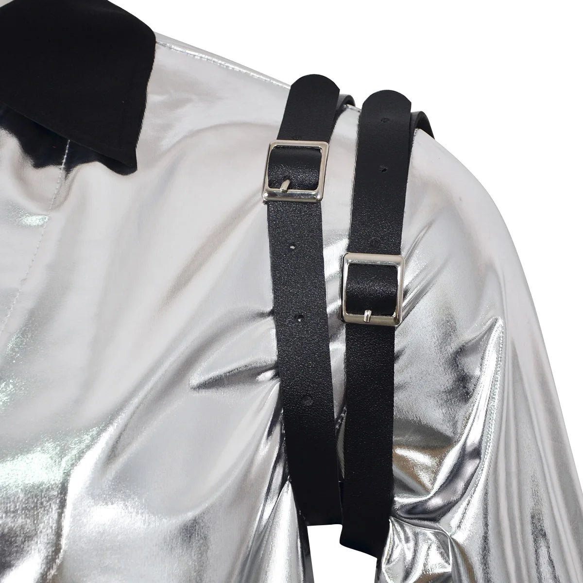 New In Stock: Michael Jackson Bad Era Silver Jumpsuit. Retro Rock Star Stage Performance Bodysuit & Top