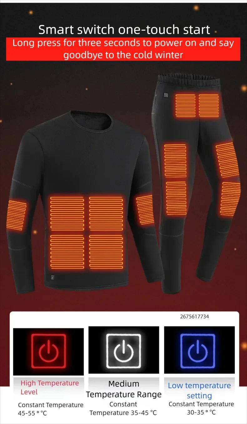 Unisex USB Heated Thermal Jacket – 52 Heating Zones