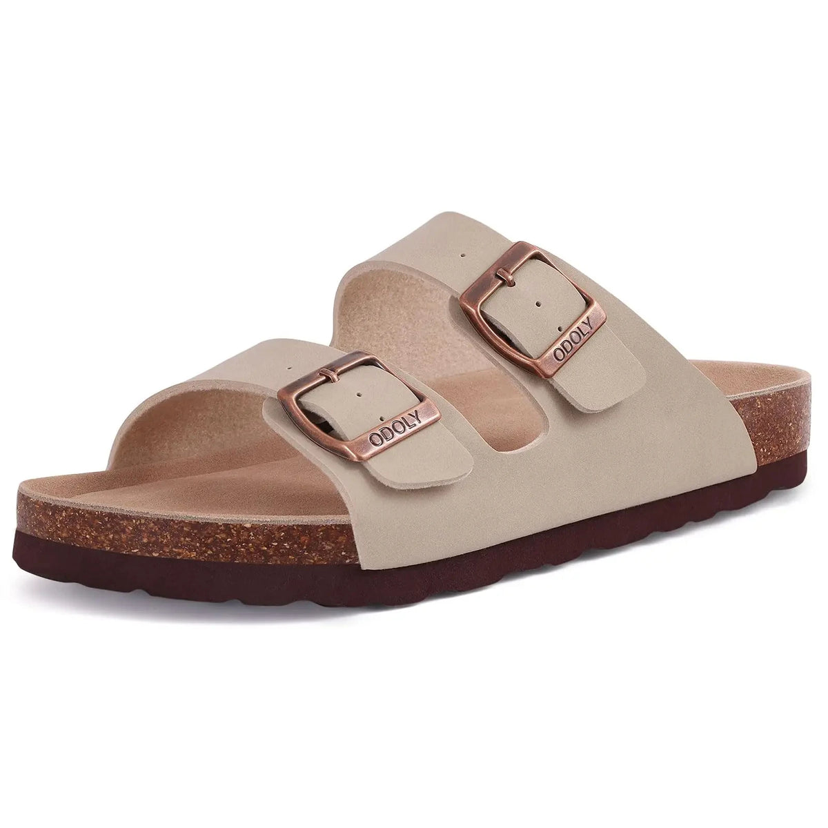 Comwarm Classic Cork Slippers For Women New Fashion Suede Flats Sandals Summer Couple Beach Slides Shoes With Adjustable Buckle