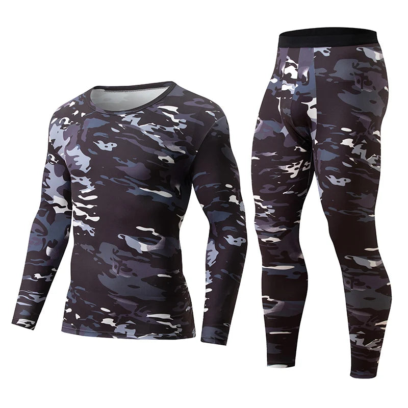 Men's Printed Thermal Base Layer Set