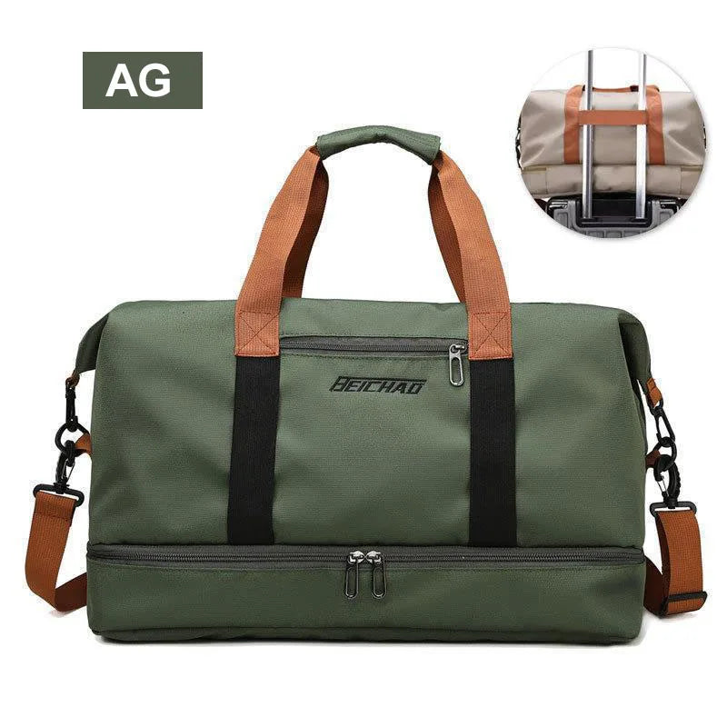 Travel Gym Duffle Bag – Portable Carry-On Weekender Shoulder & Crossbody Bag for Fitness, Sports and Short Trips