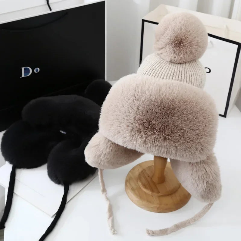 Women's Cozy Faux Fur Trapper Hat