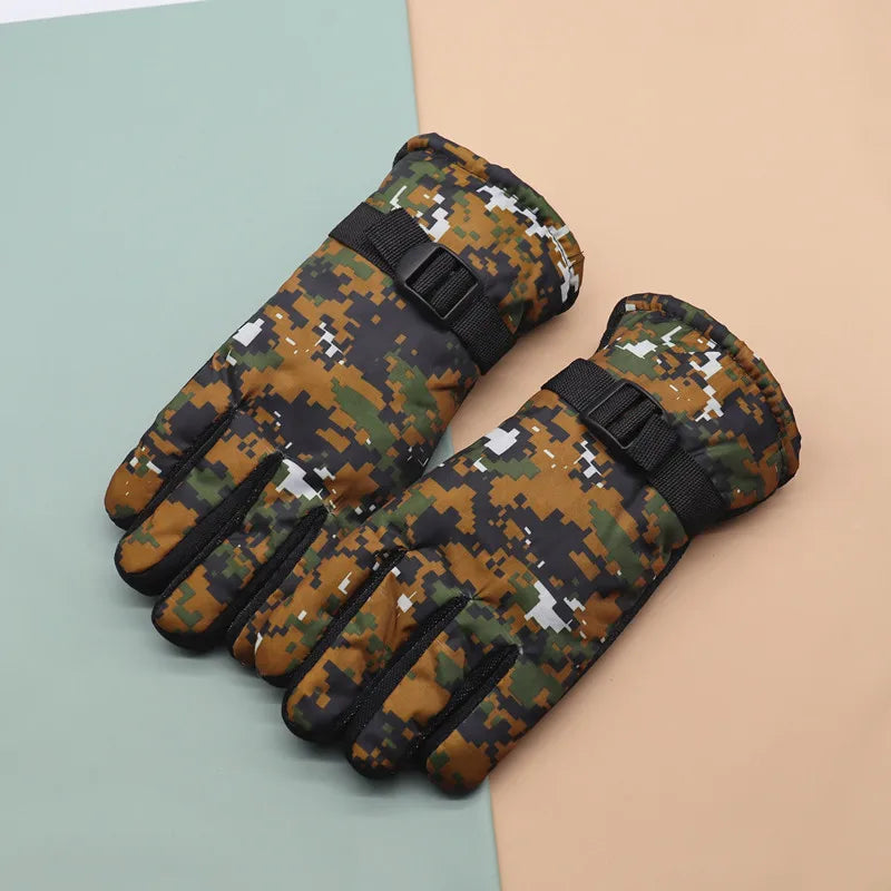 Kids Winter Warm Windproof Cold Weather Outdoor Sports Gloves for Boys Girls Fleece Snow Gloves Ski Gloves Boy Winter Glove