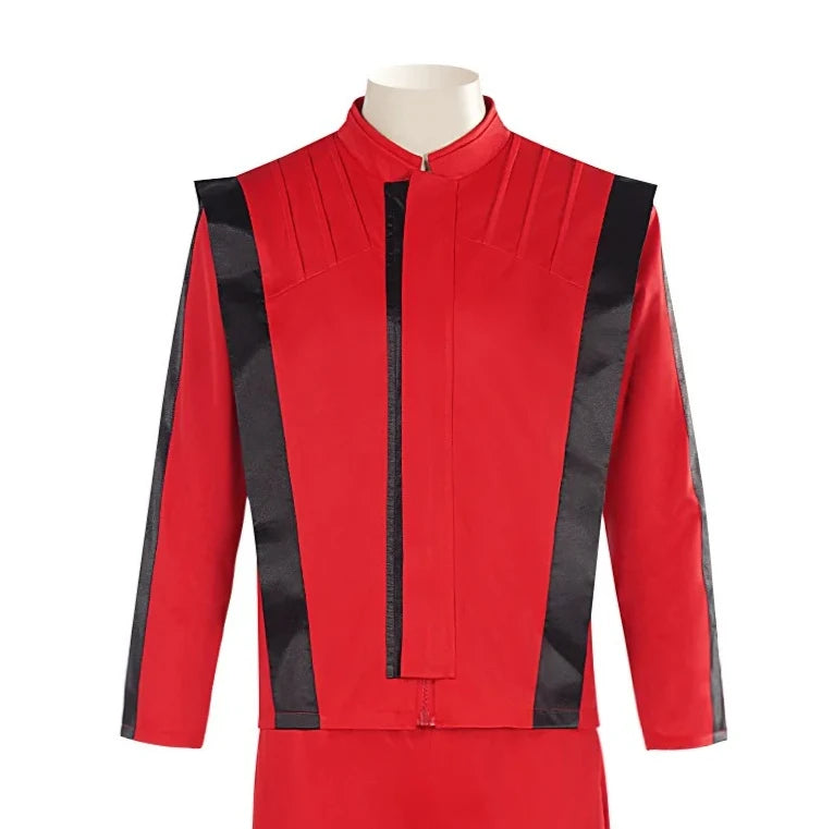 Michael Jackson Coat Pant Set Michael Scary Night Premium Overcoat Red Leather Jacket Vintage Thriller Party Cosplay Costume
