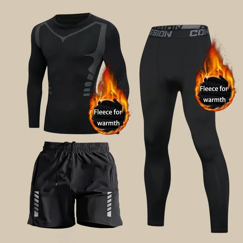 Men's Warm Stretch Thermal Underwear Set