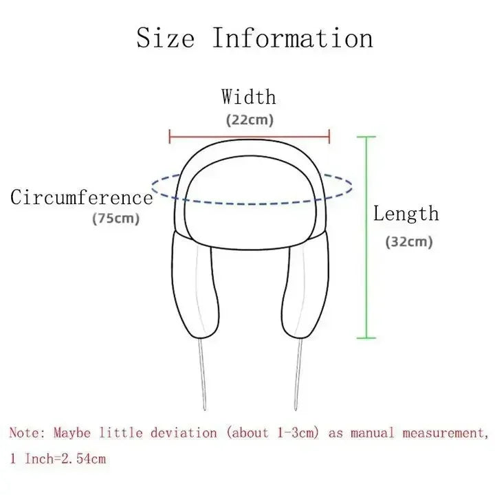 Domo Kun Cartoon Winter Warm Autume Brown Hats Ushanka Hats Cute Embroidery Cap for Girl Kids Anime Earfla Gorras Men Women Caps