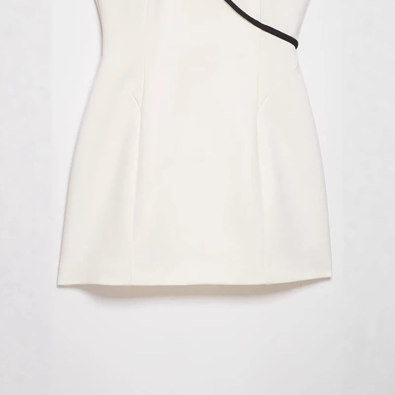 Women’s Elegant V-Neck Hollow-Out Mini Dress