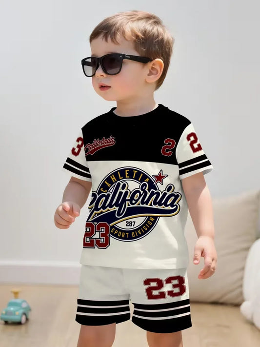 Boys 2-Piece Summer T-Shirt and Shorts Set