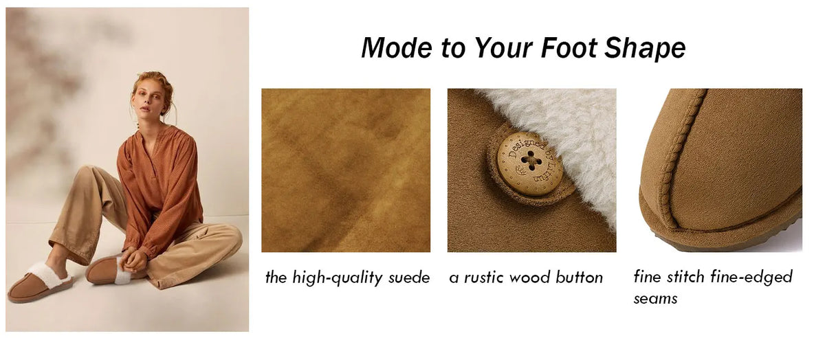 Kidmi Warm Fluffy Women Slippers Classic Brand Fuzzy House Slippers Indoor Soft Memory Foam Slippers Outdoor Antiskid Slippers
