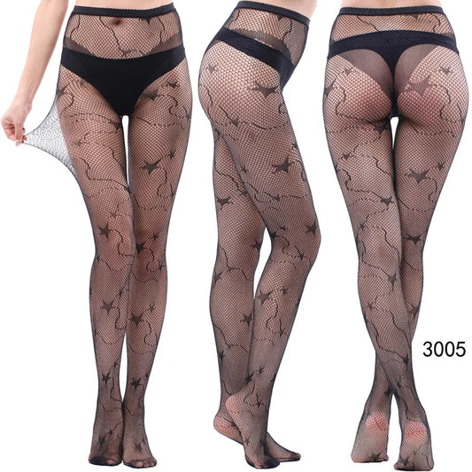 Women’s Sheer Geometric Pattern Tights