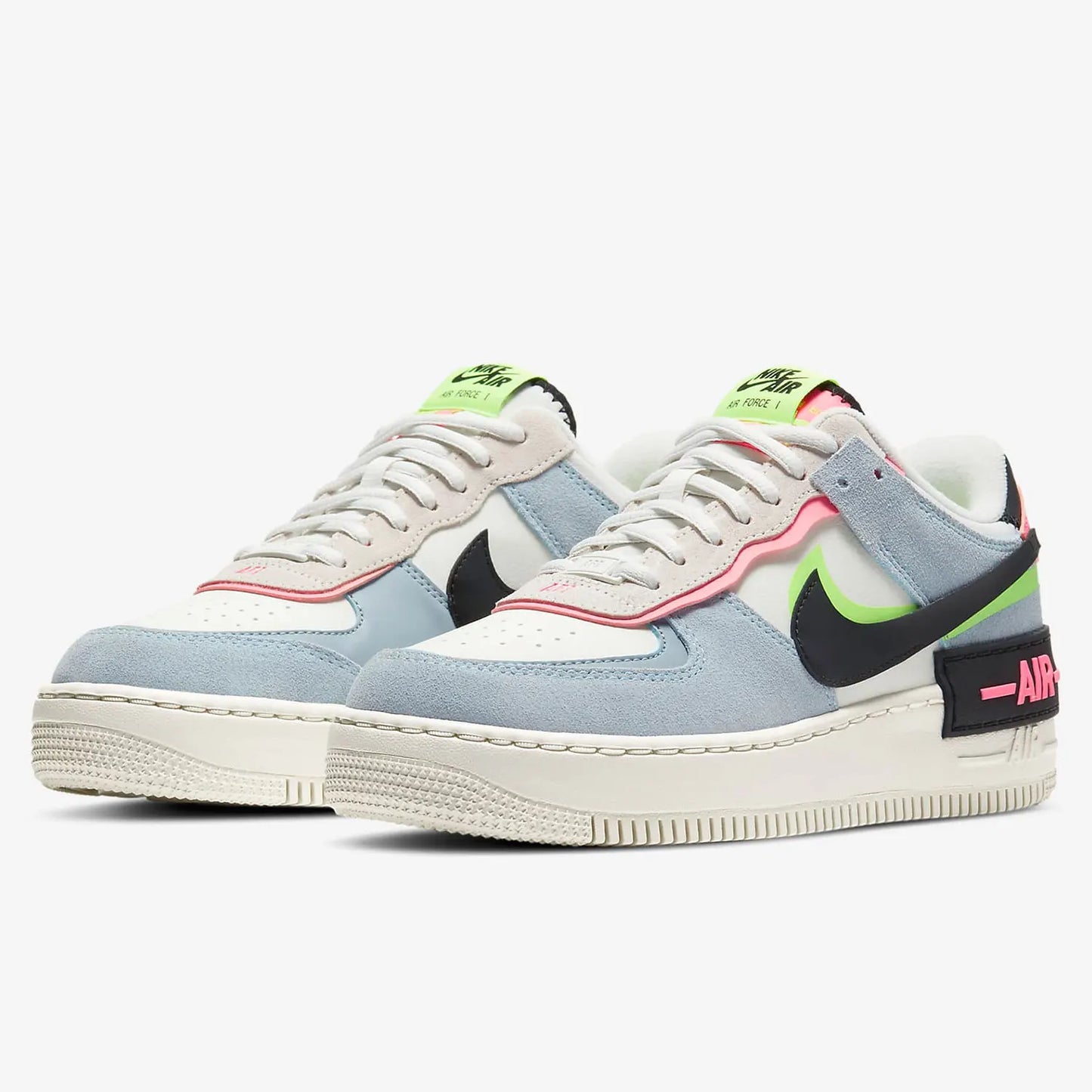 Nike Air Force 1 Shadow Pink & Blue Sneakers – CU8591-101
