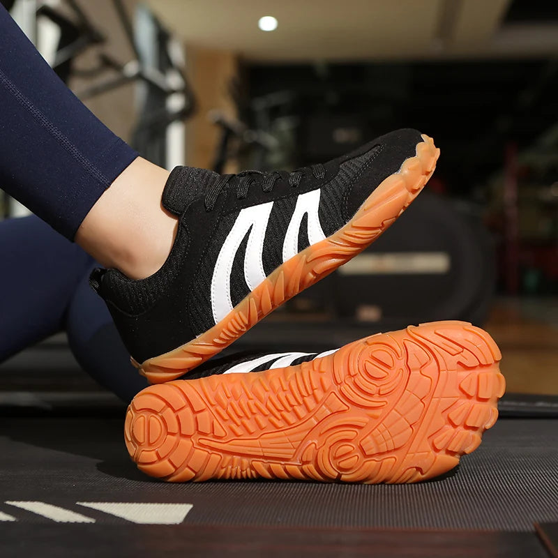 2026 Men's And Women's Toe Shoes Multifunctional Soft Sole Wide Last Shoes Walking Shoes Breathable Barefoot Casual Sports Shoes