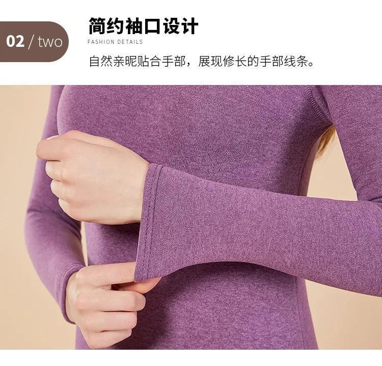 Men's Mock Neck Fleece Thermal Underwear Set