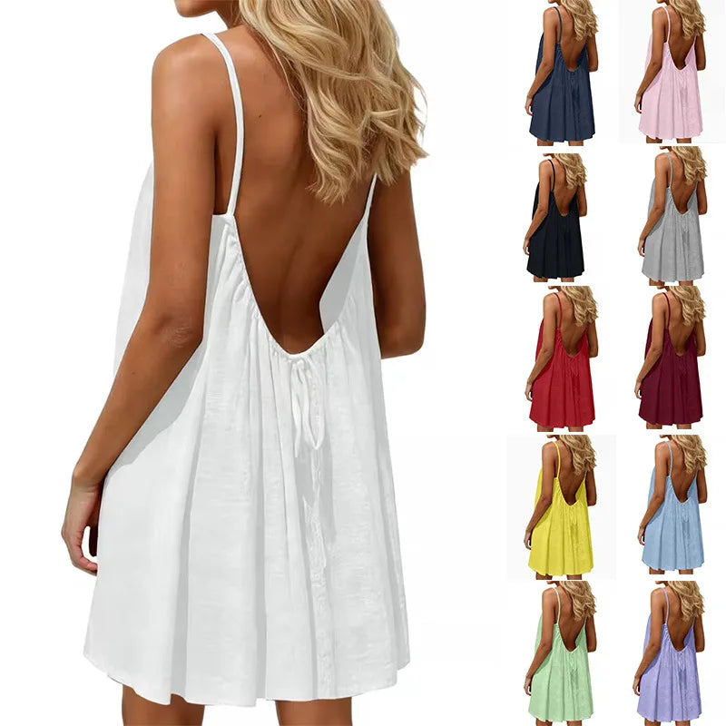 Women’s Loose Backless Slip Dress