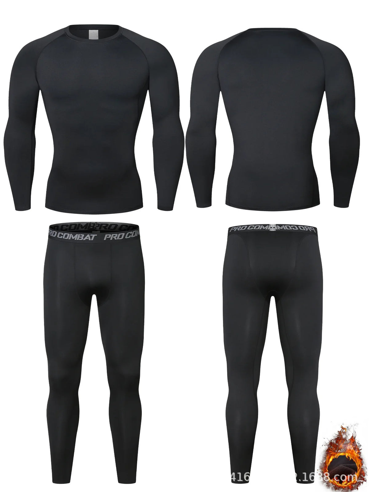 Men's Fleece-Lined Thermal Base Layer Set