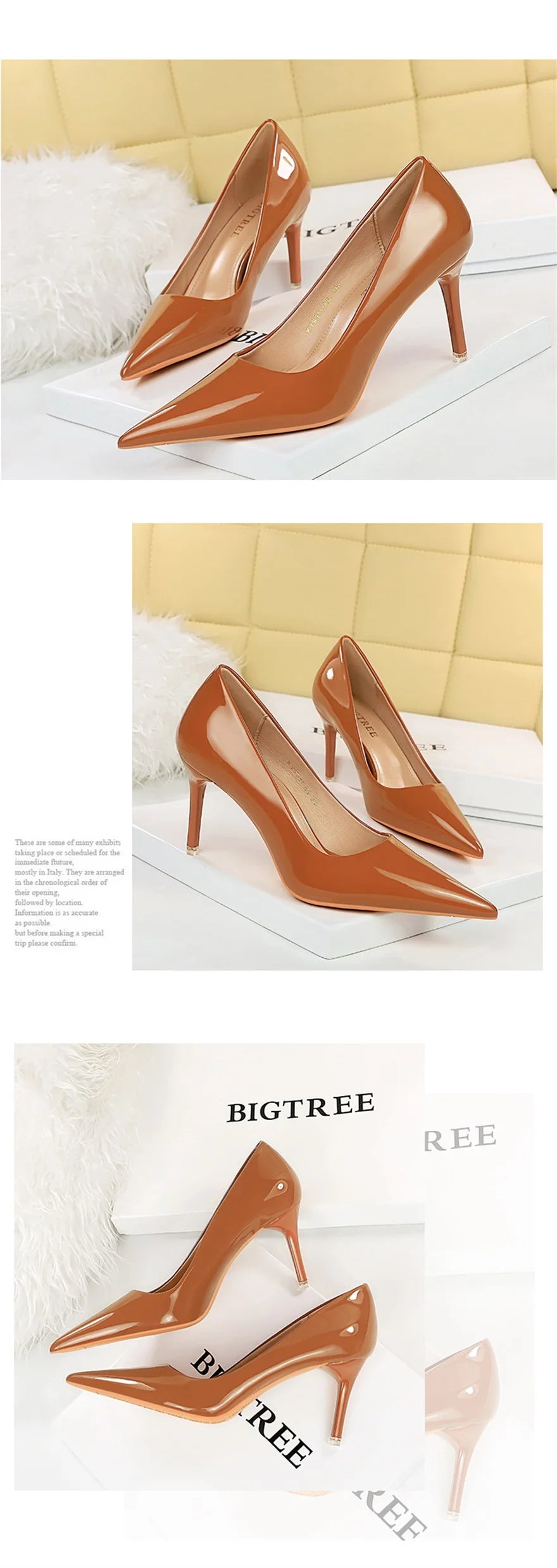 Patent Leather Pointed Toe High Heel Pumps