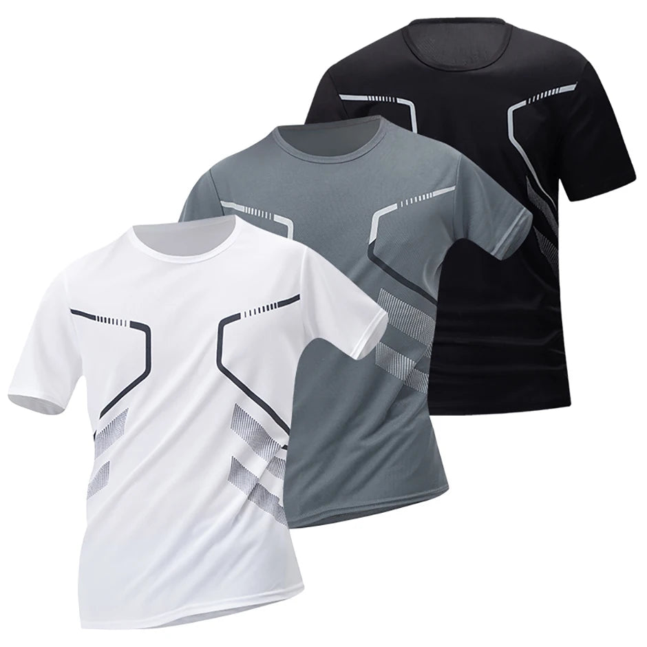 Men’s Quick-Dry Printed Sports T-Shirt
