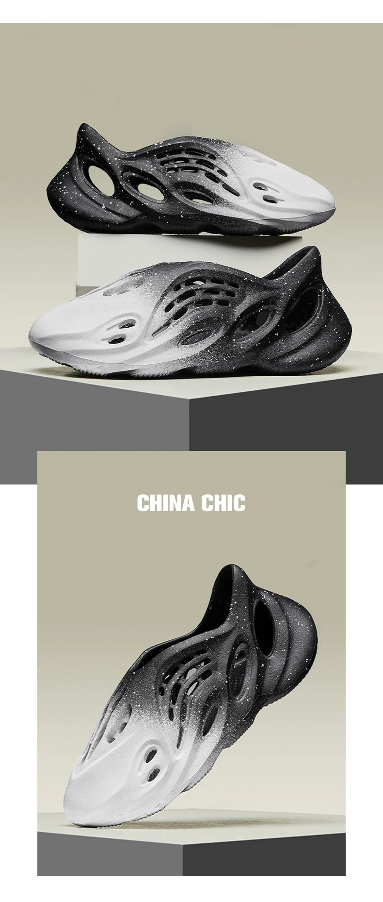 Summer New Couple Hole Shoes Beach Sandals Plus Size Korean Fashion Versatile Casual Men's Slippers Platform Sandals