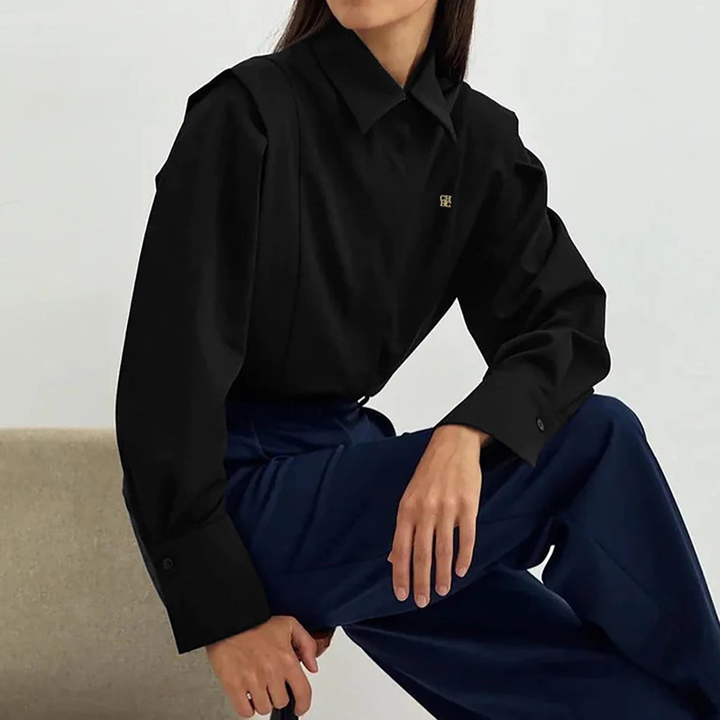 Women’s Classic V-Neck Button Top
