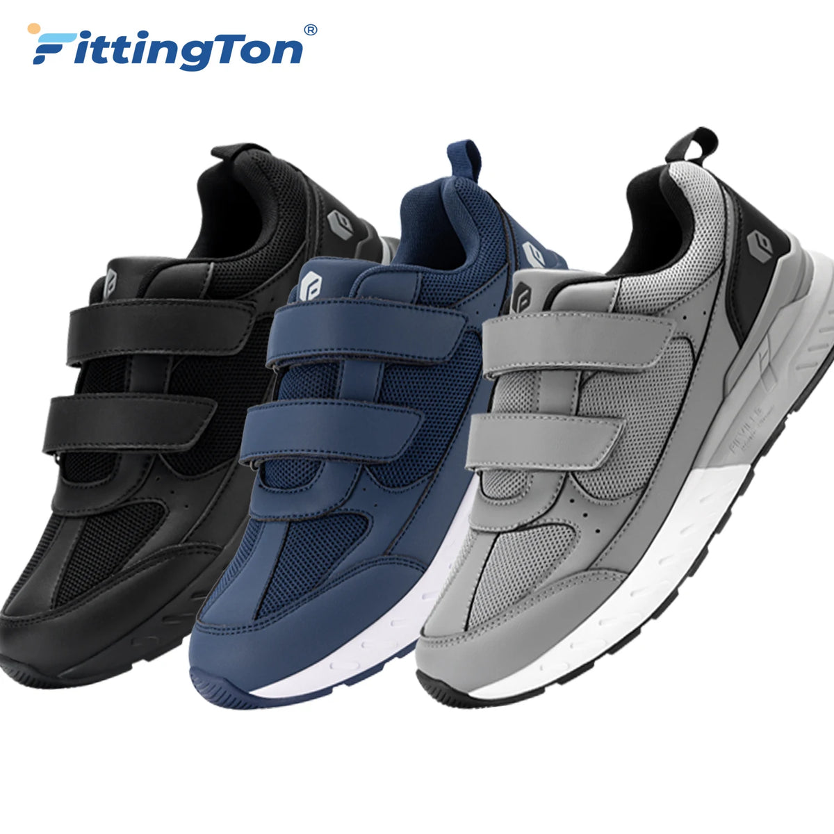 FitVille Wide Width Men'S Athletic Shoes Low-Top Non-Slip Lightweight Running Shoe For Swollen Feet with Arch Support