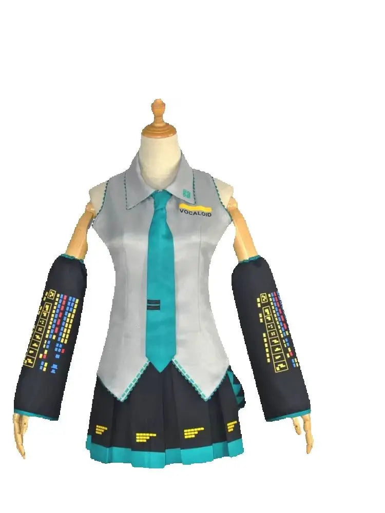 Anime Character Performance Clothes  MIKU Anime Clothes Cosplay Clothes JK Skirt Same Suit Wig Accessories Halloween