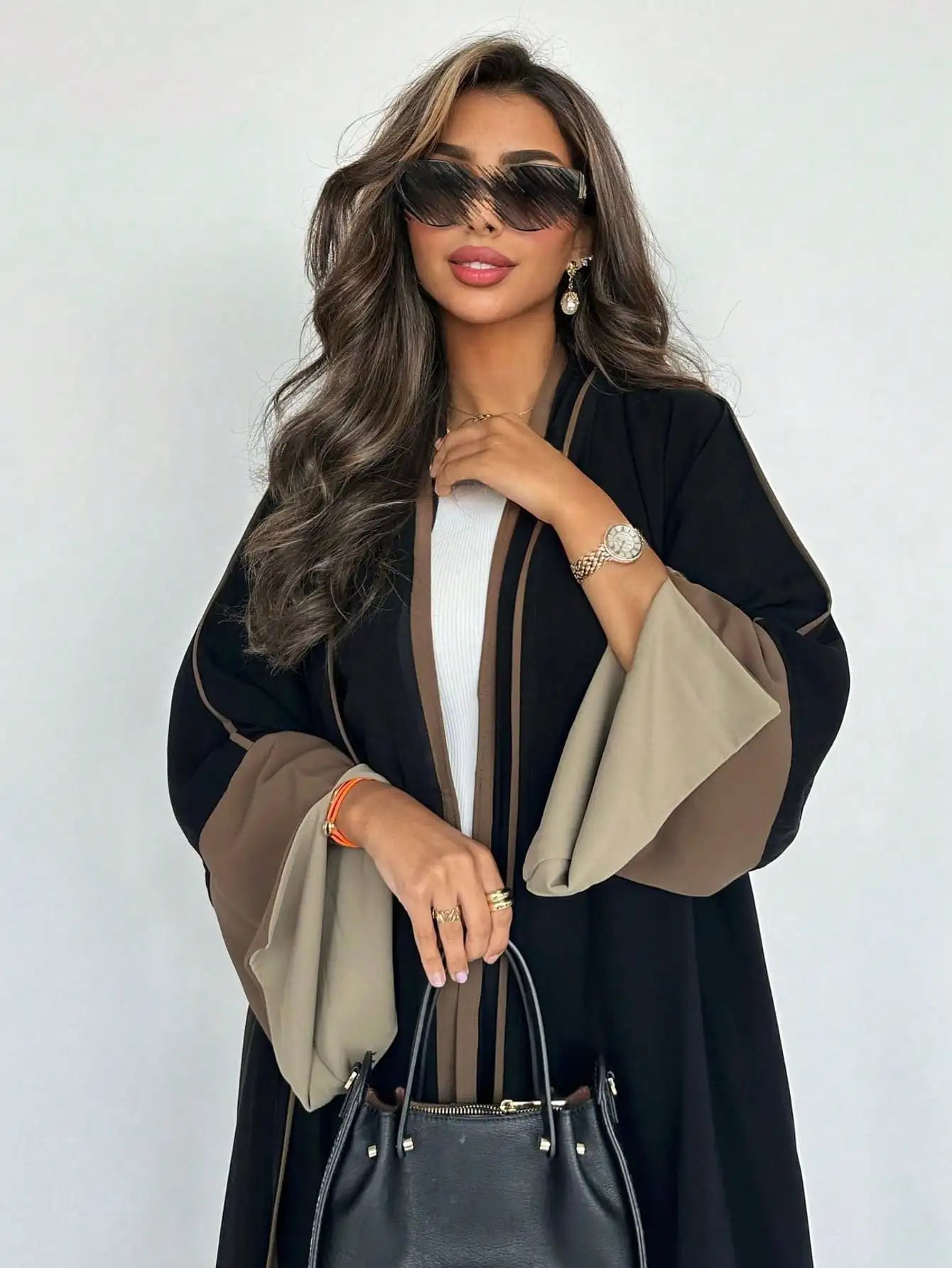 Elegant Open Front Abaya