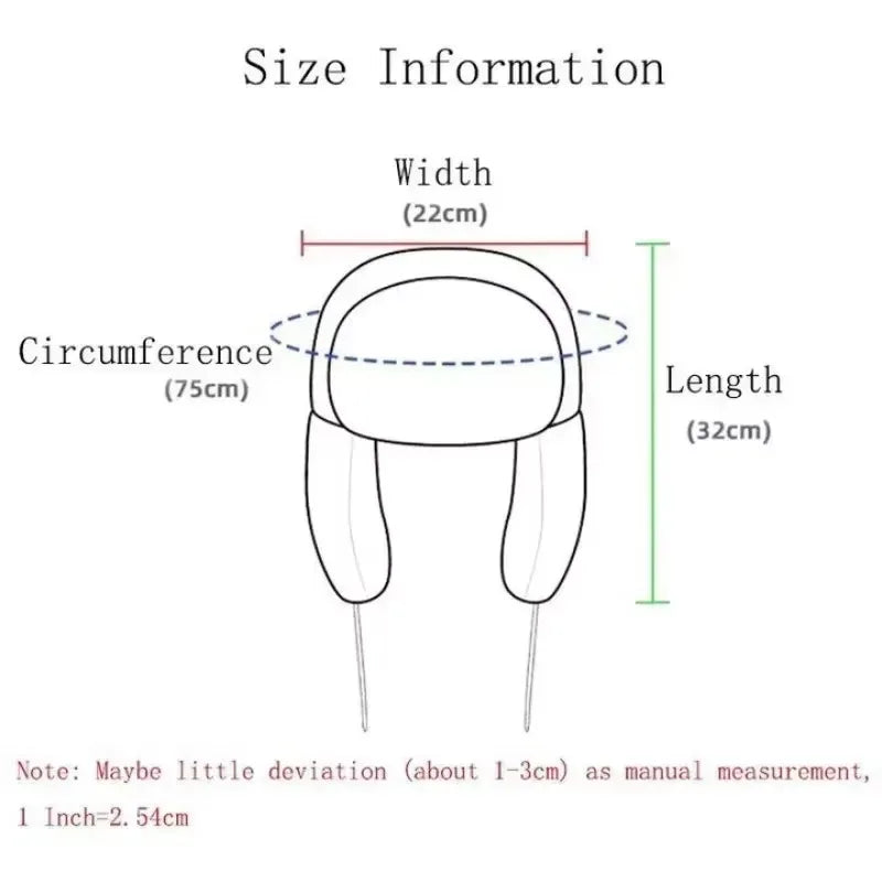Domo Kun Cartoon Winter Warm Autume Brown Hats Ushanka Hats Cute Embroidery Cap for Girl Kids Anime Earfla Gorras Men Women Caps