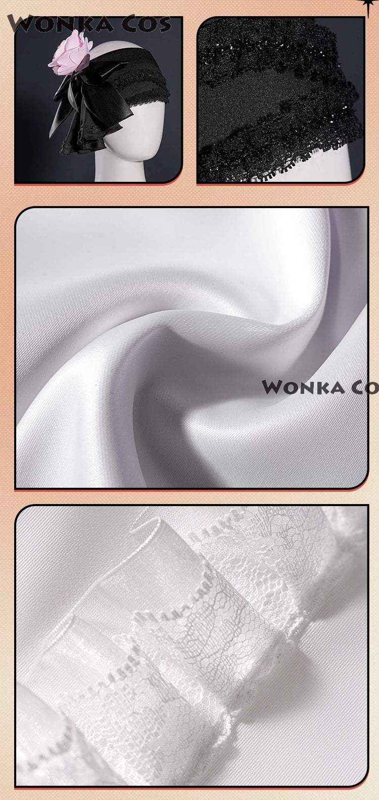 Project Sekai Akiyama Mizuki Cosplay Costume PJSK Lovely Lolita Party White Dress Wig Mizu5 Uniform Women Halloween Outfit