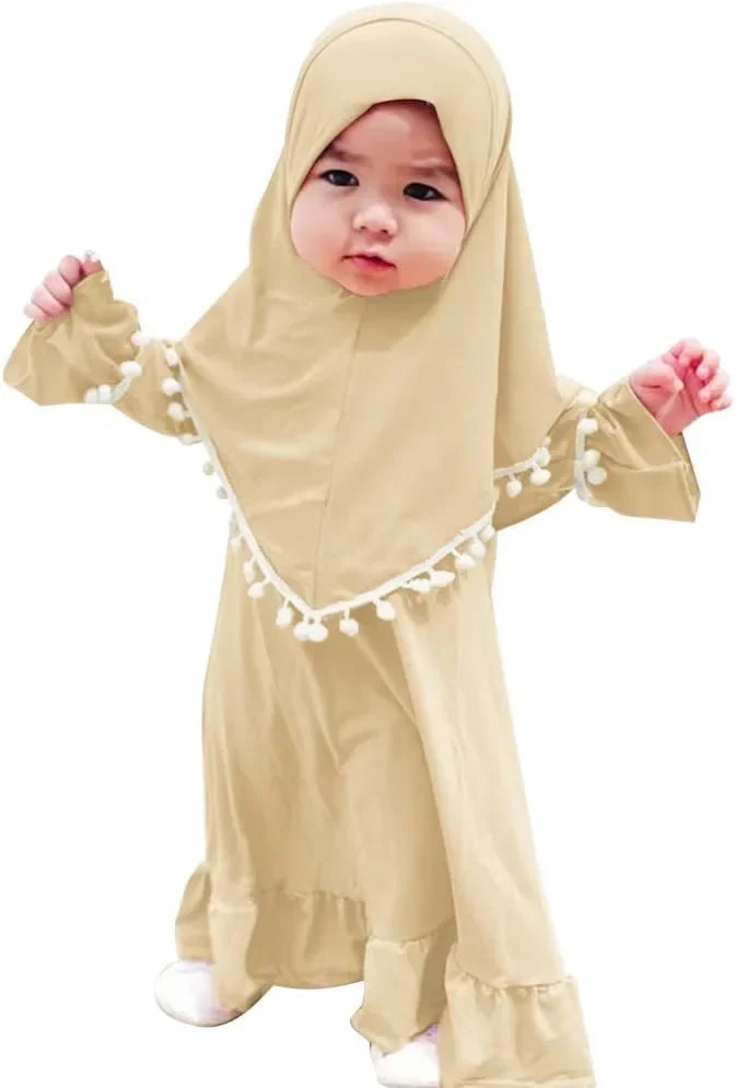 Kids Girls Hijab & Abaya Set