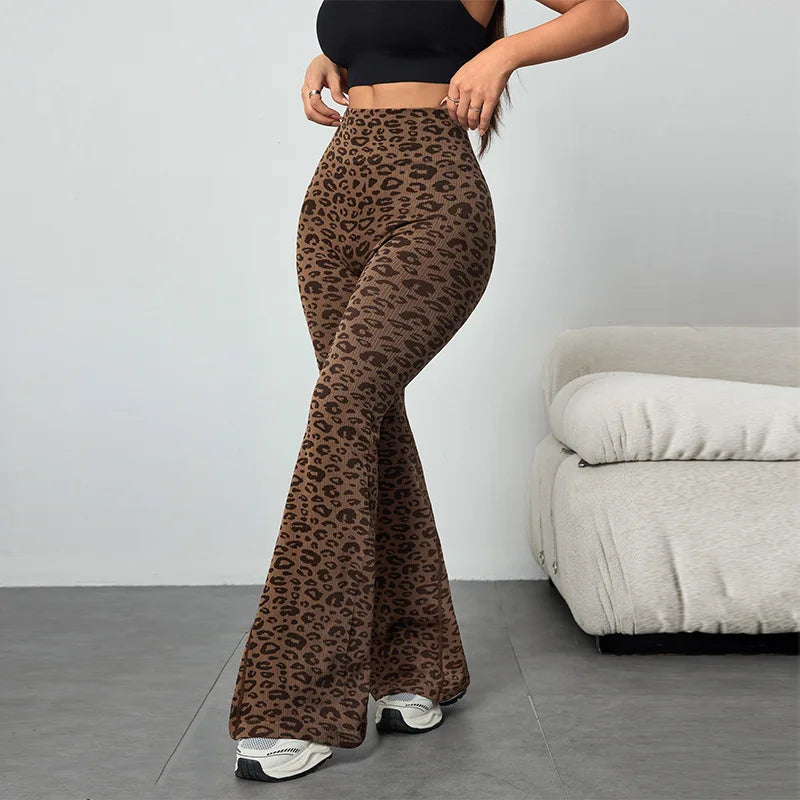Leopard Flare Yoga Pants