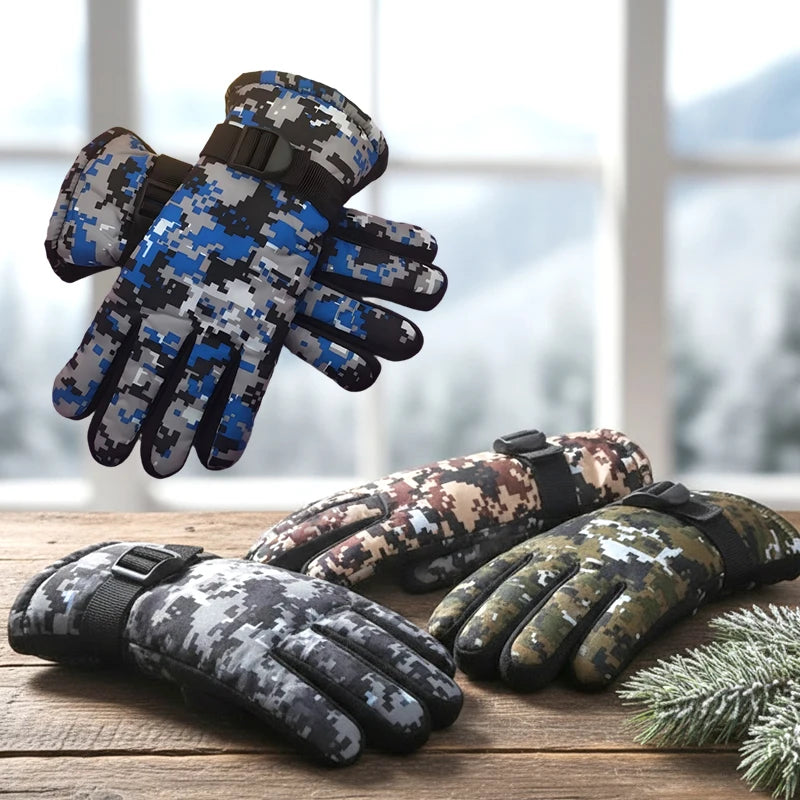 Kids Winter Warm Windproof Cold Weather Outdoor Sports Gloves for Boys Girls Fleece Snow Gloves Ski Gloves Boy Winter Glove