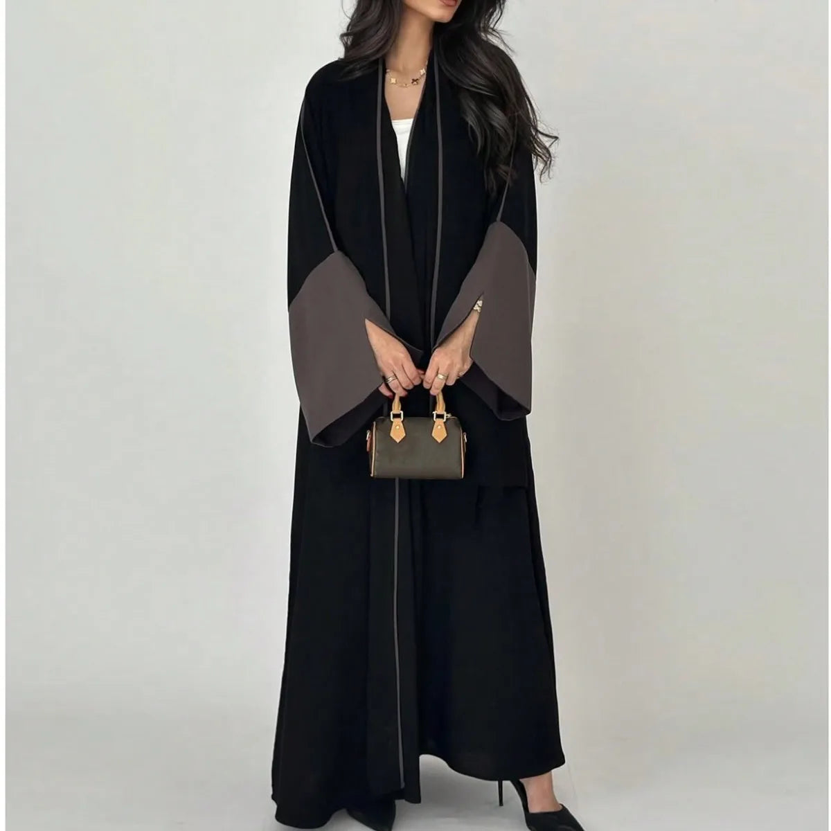Elegant Open Front Abaya