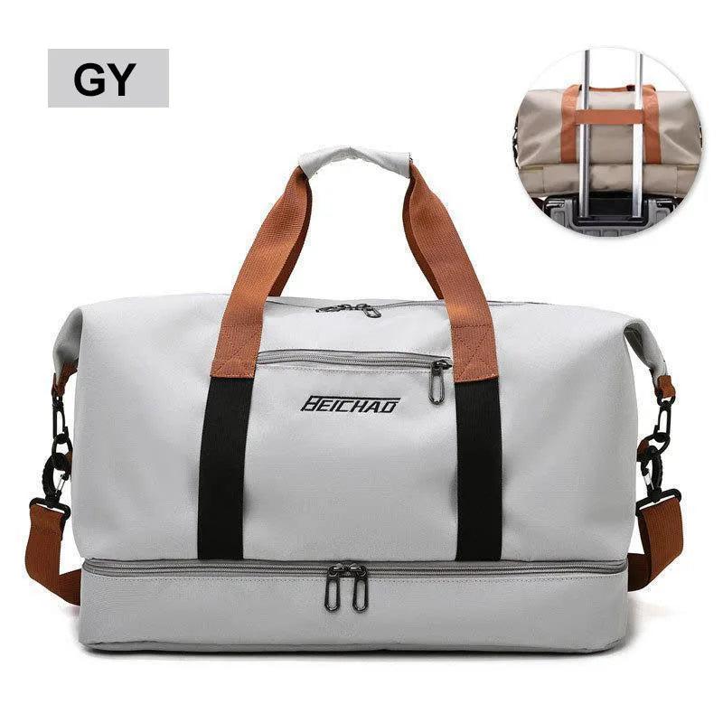 Travel Gym Duffle Bag – Portable Carry-On Weekender Shoulder & Crossbody Bag for Fitness, Sports and Short Trips