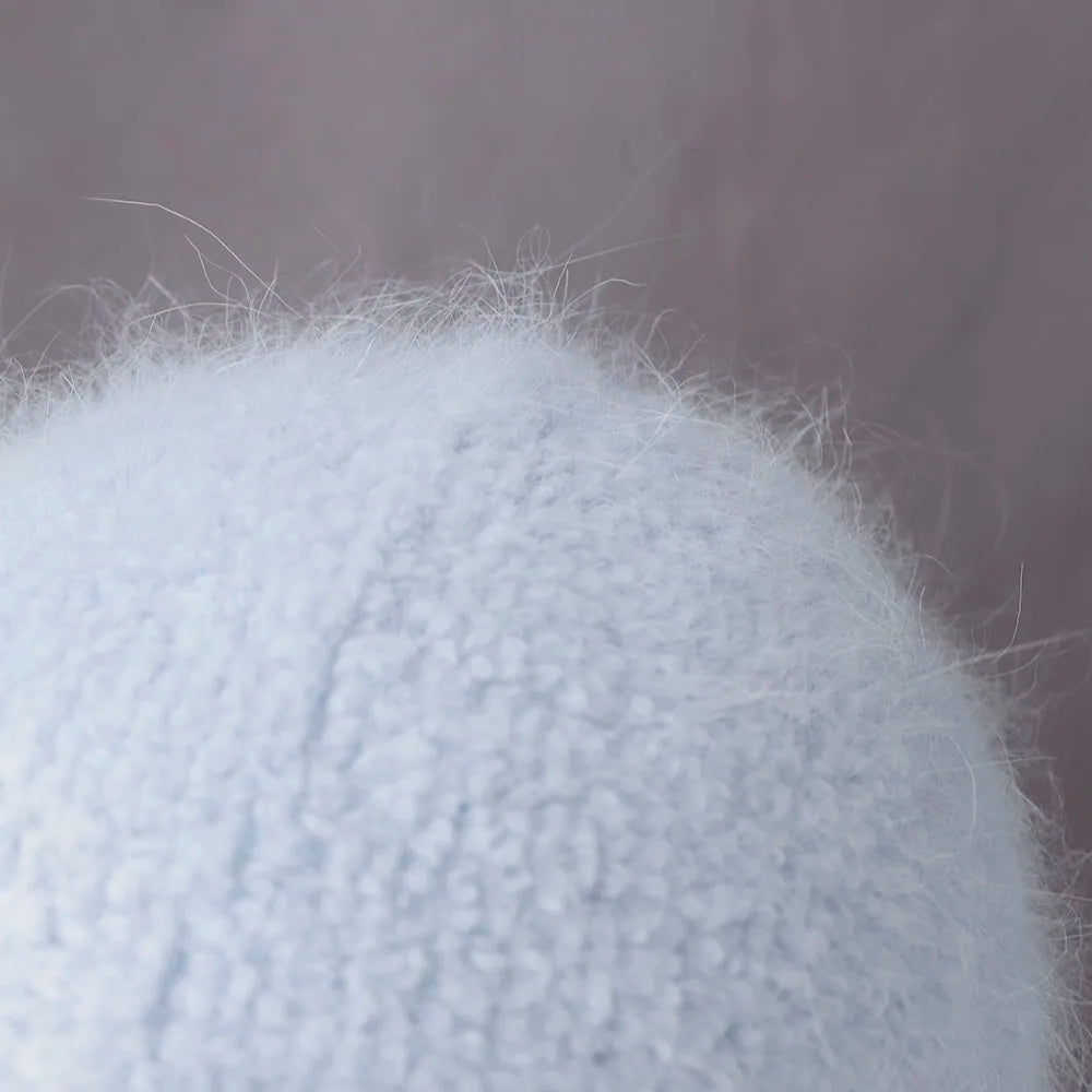 2025 NEW Winter Hat Real Rabbit Fur Winter Hats For Women Fashion Warm Hats Upgrade thickened extended Pullover scarf hat