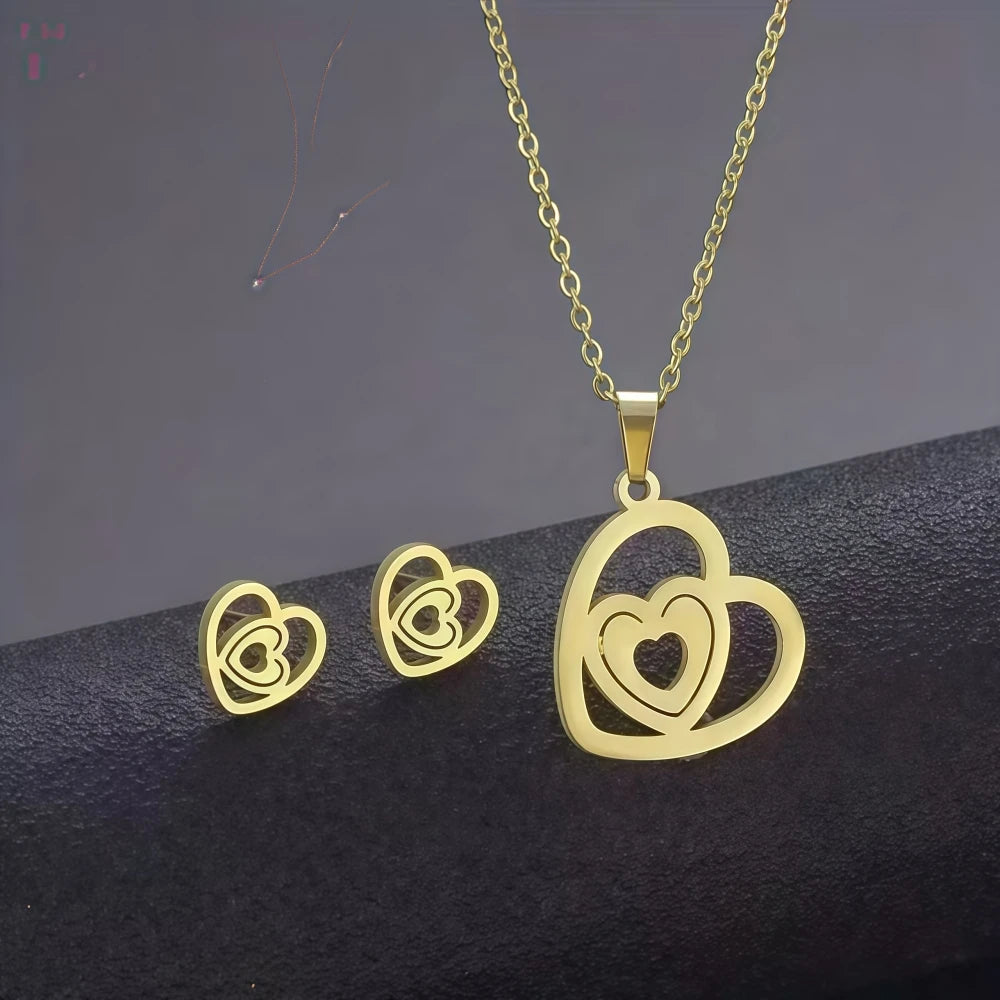 Heart & Butterfly Jewelry Set