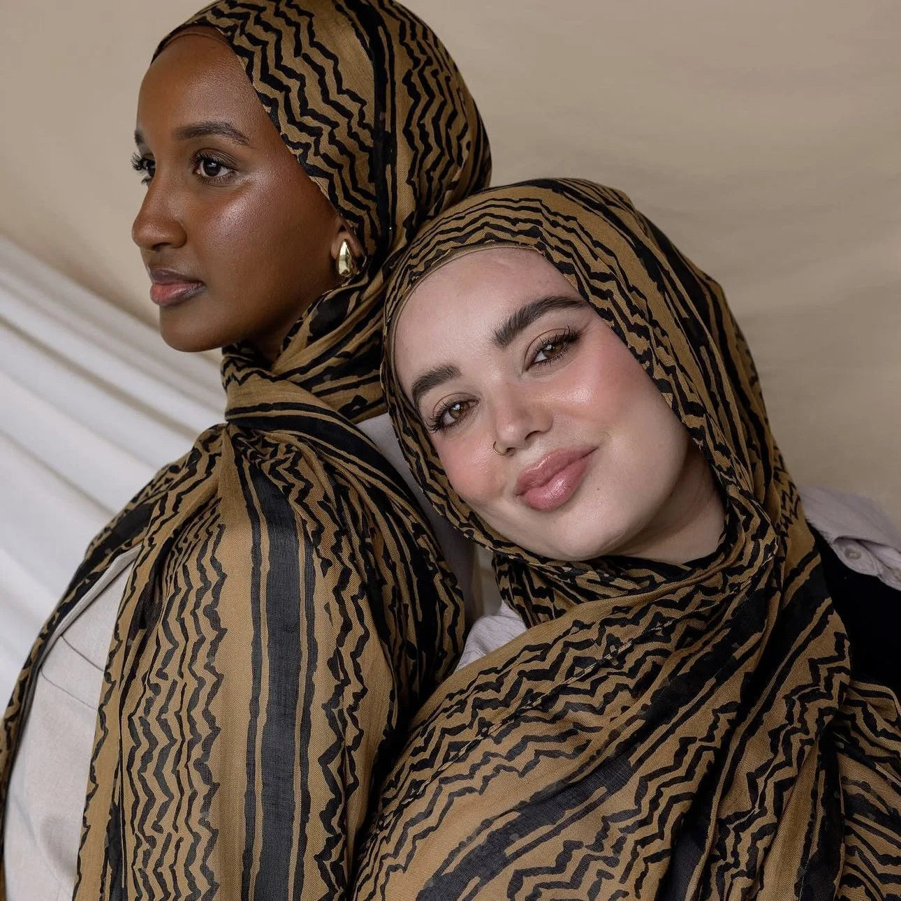 Women’s Leopard & Floral Print Bohemian Hijab Scarf