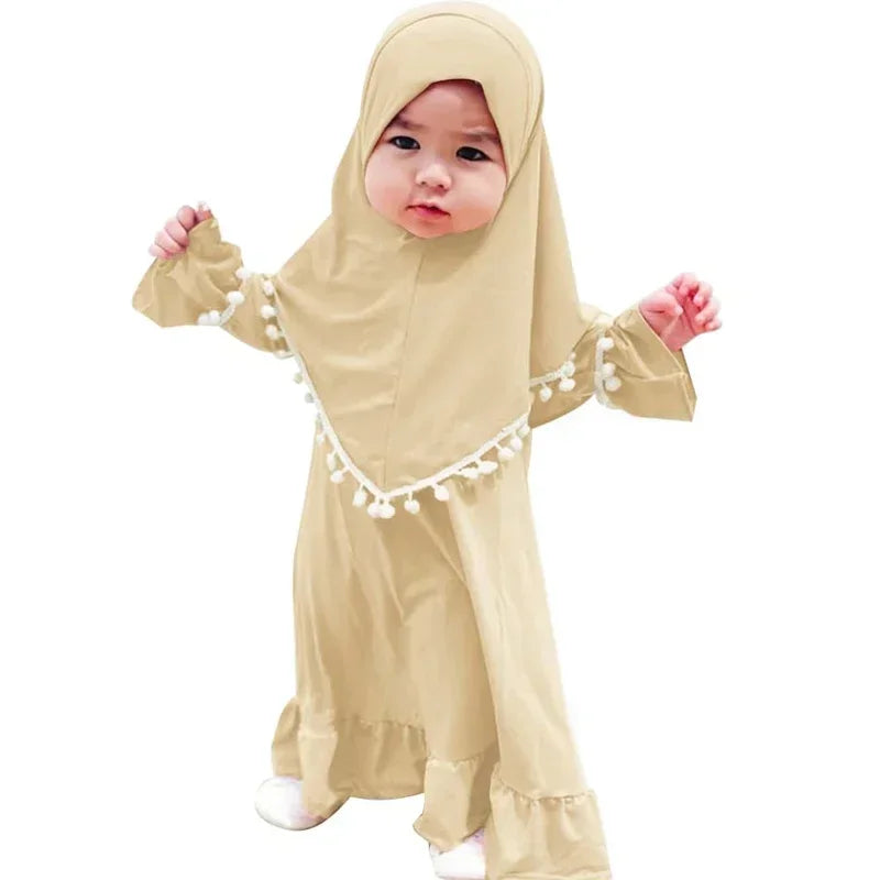 Kids Girls Hijab & Abaya Set