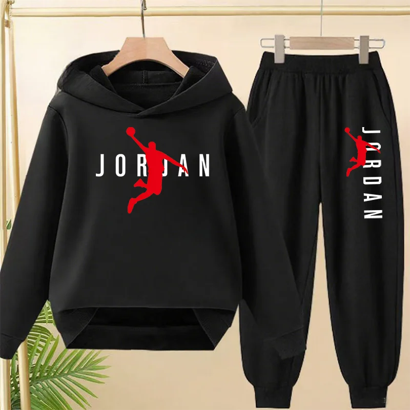 Kids 2-Piece Hoodie and Pants Tracksuit Set (Ages 2-13)