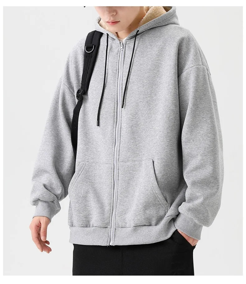 Men's Sherpa Fleece-Lined Winter Hoodie