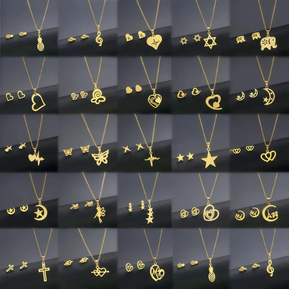 Heart & Butterfly Jewelry Set