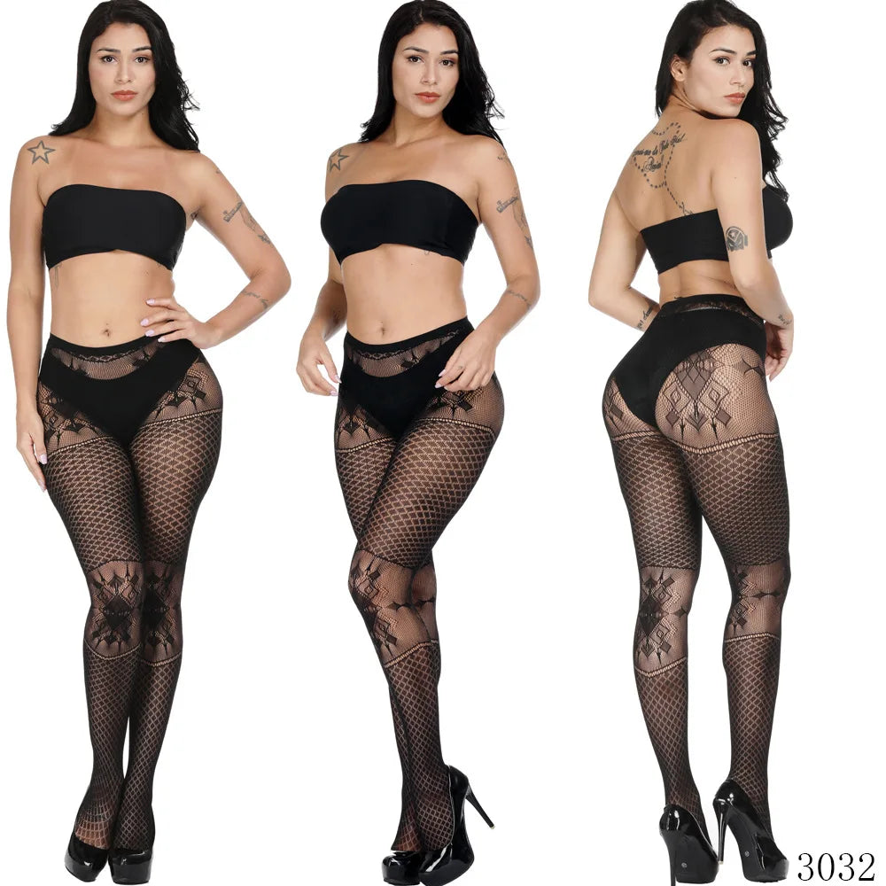 Women’s Sheer Geometric Pattern Tights