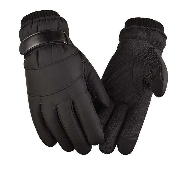 Winter Gloves Men Windproof Down Alternative Fleece Lined Thickened Warm Autumn Winter Motorcycle Cycling E-Bike Ski