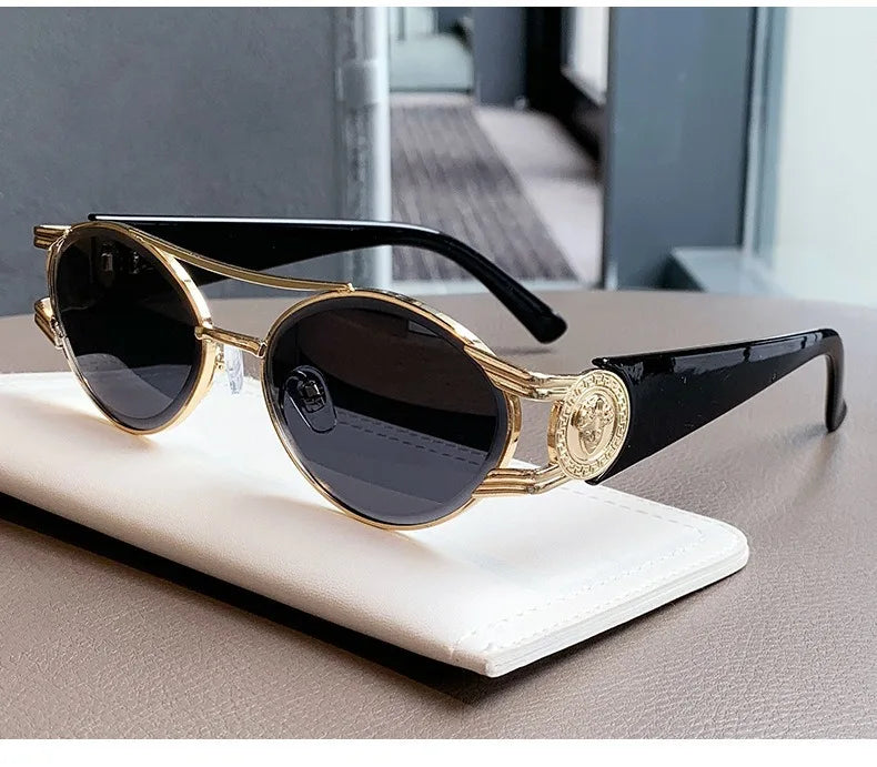Unisex Oval Gradient Fashion Sunglasses