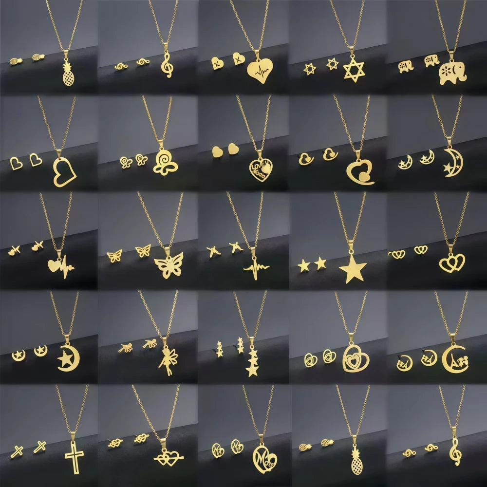 Heart & Butterfly Jewelry Set
